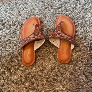 Brown Palms Sandals